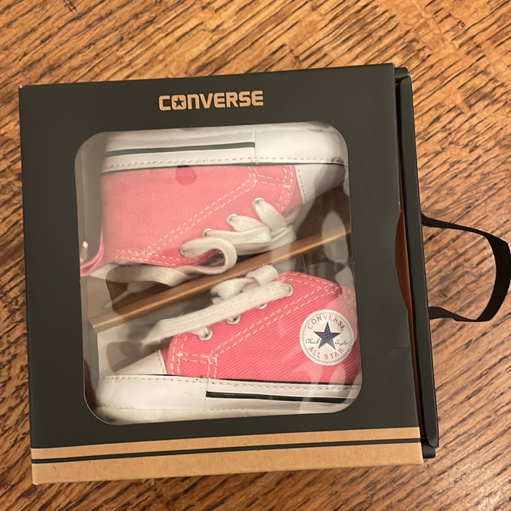 Pink baby girl converse sneakers